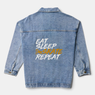 Chaqueta Vaquera Eat Sleep Skate Repetir el Roller de patinaje sobr