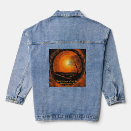 Chaqueta Vaquera Eclipse solar Añadir Personalizado Texto 2024 Nara