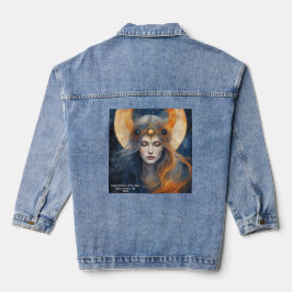 Chaqueta Vaquera Eclipse solar total Diosa mítica Añadir texto 2024