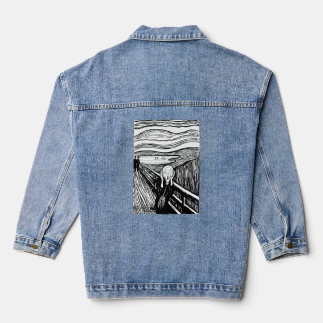 Chaqueta Vaquera Edvard Munch - La litografía de la crema (Reverso )