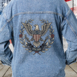 Chaqueta Vaquera EE. UU. 250 Águila Patriótica Motivo del Patrimoni