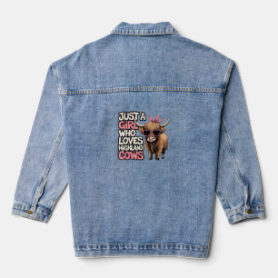 Chaqueta Vaquera El amante de las vacas solo es un Chica que ama la