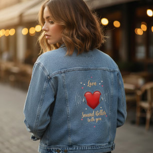 Chaqueta Vaquera El amor suena mejor contigo Texto personalizado