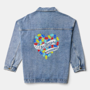 Chaqueta Vaquera El autismo rompe el amor al corazón y acepta enten