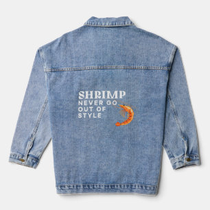 Chaqueta Vaquera El Camarón Nunca Se Sale Del Shrim Gráfico Estilo 