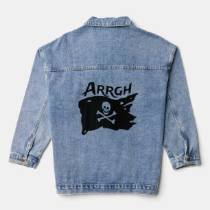 Chaqueta Vaquera El cráneo pirata de ARGH y los huesos cruzados Jol
