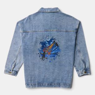 Chaqueta Vaquera El dragón - Obra de arte hecha a mano