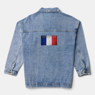 Chaqueta Vaquera El lema nacional de Francia Denim Jacket