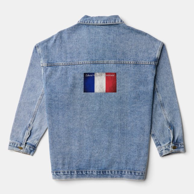 Chaqueta Vaquera El lema nacional de Francia Denim Jacket (Reverso )