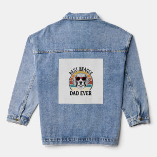 Chaqueta Vaquera El Mejor Papá Beagle de Todos los Tiempos Diseño d