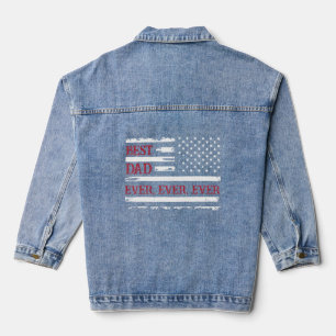 Chaqueta Vaquera El mejor papá con bandera estadounidense para padr