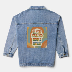 Chaqueta Vaquera El odio no tiene hogar aquí Retro Arcoíris