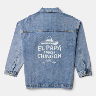 Chaqueta Vaquera El Papa Mas Chingon Para Hombres Papá Español Mexi
