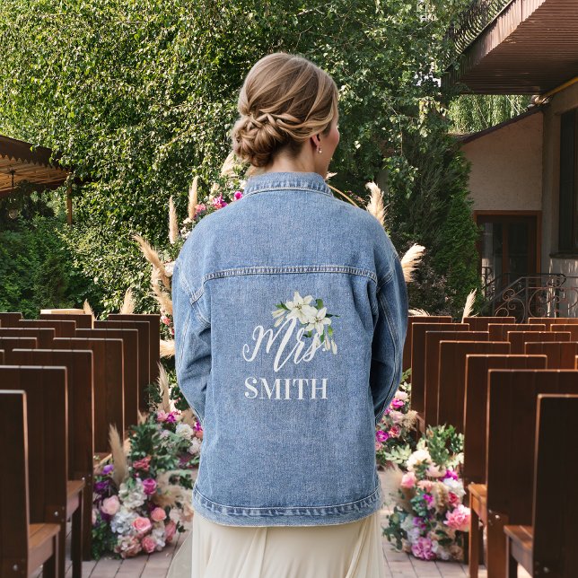 Chaqueta Vaquera El ramo floral de lirios blancos de la novia (Subido por el creador)