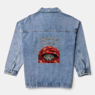 Chaqueta Vaquera El sigiloso y amiláceo: Gato Ninja Azul Ruso