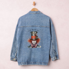Chaqueta Vaquera El sombrerero rojo loco "Estamos todos locos aquí"