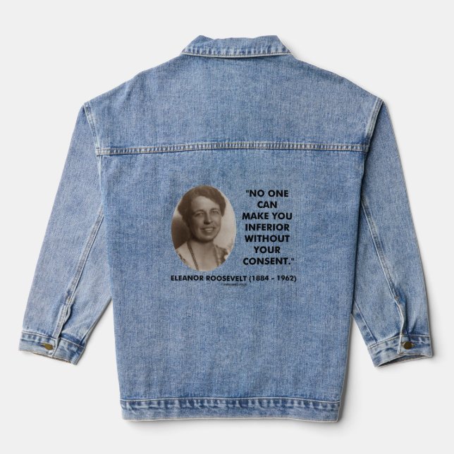 Chaqueta Vaquera Eleanor Roosevelt Nadie te puede hacer una cita in (Reverso )
