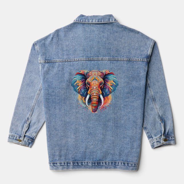 Chaqueta Vaquera Elefante estilo bohemio (Reverso )