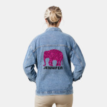 Elefante rosa caliente brillante Tu nombre persona
