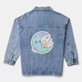 Chaqueta Vaquera Elegant Sleeping Moon & Stars Women's Denim Jacket