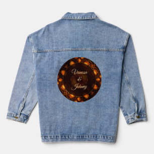 Chaqueta Vaquera Elegante Clásico Boho Moderno Dorado #901 Boda