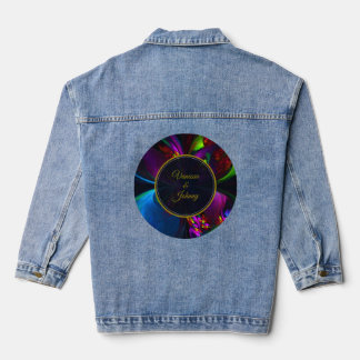 Chaqueta Vaquera Elegante Clásico Moderno Patrón Floral #902 Boda