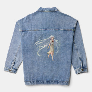 Chaqueta vaquera elegante de anime para mujeres