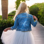 Chaqueta Vaquera Elegante guion "Futura Sra" Novia personalizada a<br><div class="desc">Diseño personalizado tema boda.</div>