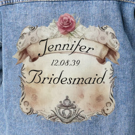 Chaqueta Vaquera Elegantes Bridesmaids Florales Personalizadas Blue