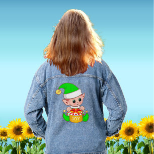 Chaqueta Vaquera Elfo de Navidad Lindo y Feliz