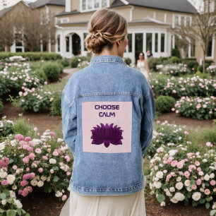 Chaqueta Vaquera Elige Flor de Loto Púrpura Tranquila