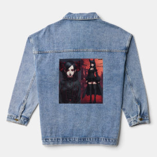 Chaqueta Vaquera "Encantadora Oscura: Reinado del Anime Gótico"