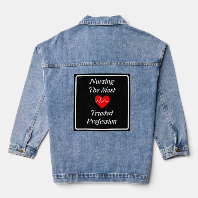 Chaqueta Vaquera Enfermera de profesión más confiable Denim Jacket (Reverso )