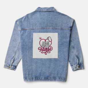 Chaqueta Vaquera Enfermera de Salud en Casa Diseño de Camiseta de E
