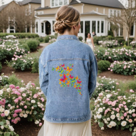 Chaqueta Vaquera Enjambre de Mariposas Lindas