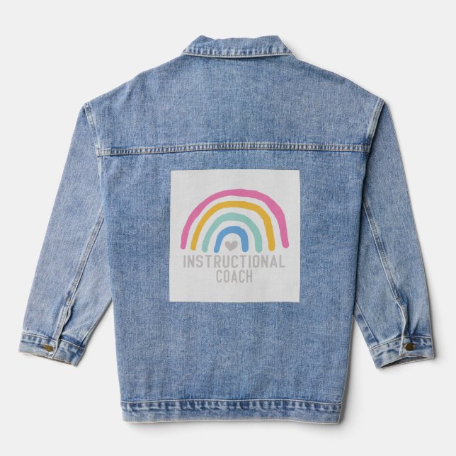 Chaqueta Vaquera Entrenador instructivo: Arcoiris de aprendizaje (Reverso )