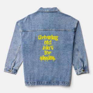 Chaqueta Vaquera Envejecer No Es Para Maricones Letras Amarillas