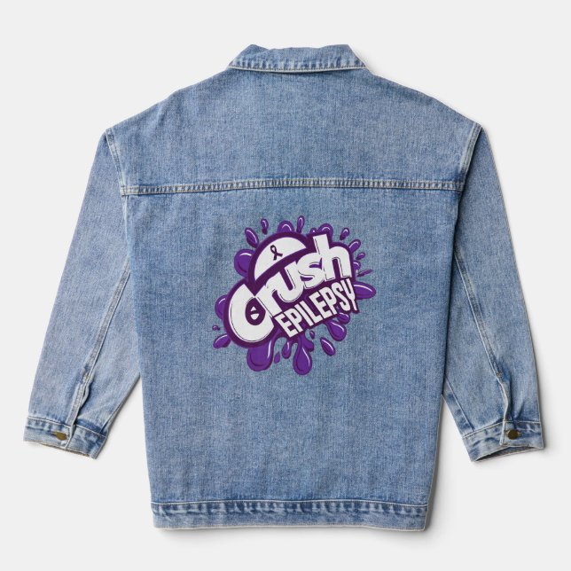 Chaqueta Vaquera Epilepsia de aplastante Grafiti Epilepsia Camisa d (Reverso )