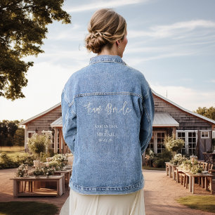 Chaqueta Vaquera Equipo de la Novia Camiseta de Honor