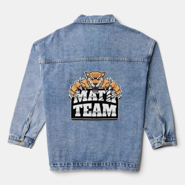 Chaqueta Vaquera Equipo de matemáticas Jaguars Panthers Pumas (Reverso )