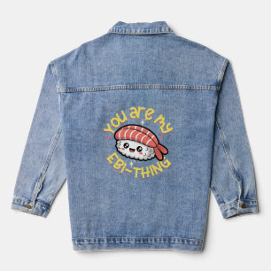 Chaqueta Vaquera Eres mi Ebi-cosa texto amarillo Sushi