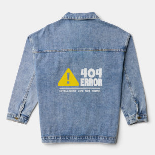 Chaqueta Vaquera Error de equipo y programador geek 404