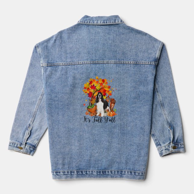 Chaqueta Vaquera Es Fall Y'all Springer Spaniel Dog Halloween Tha (Reverso )