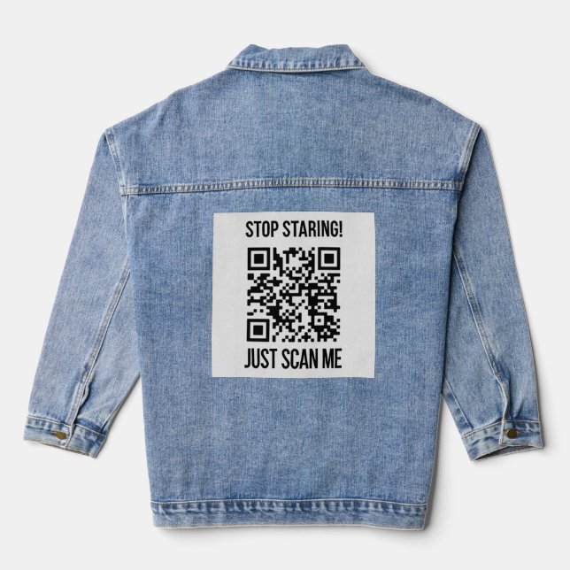 Chaqueta Vaquera Escanear mi código QR: crear tu futuro (Reverso )