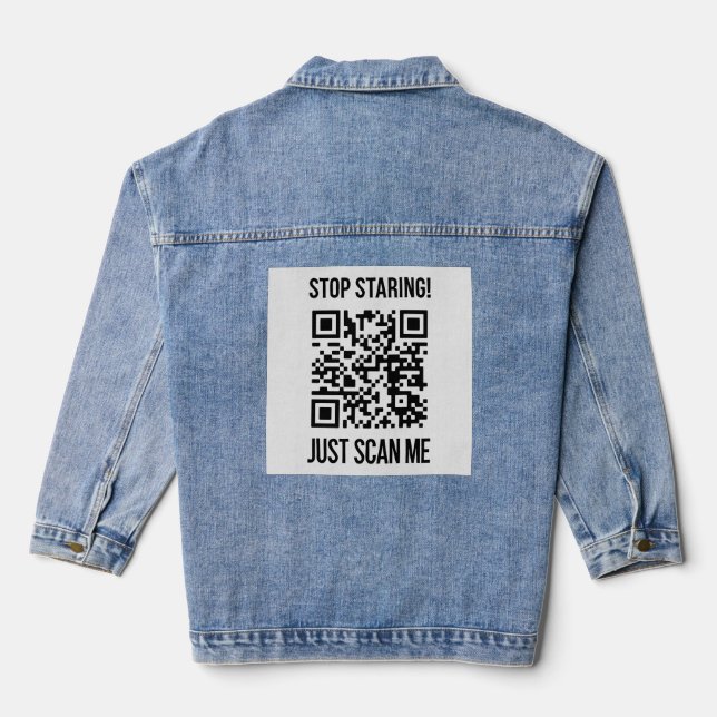 Chaqueta Vaquera Escanear mi código QR: Elegir la amabilidad todos  (Reverso )