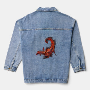 Chaqueta Vaquera Escorpión Ardiente Criatura Mítica Arte de Fantasí