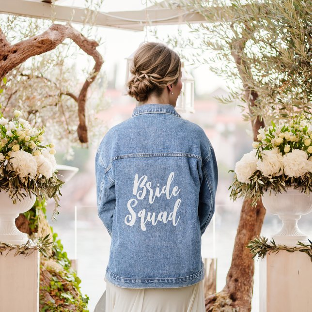 Chaqueta Vaquera Escuadrón de novias de caligrafía para Boda de dam (Subido por el creador)
