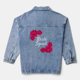Chaqueta Vaquera Escuadrón de novias de flores rosadas