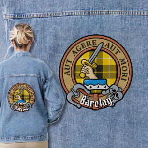 Chaqueta Vaquera Escudo de armas del Clan Barclay sobre Tartán de V