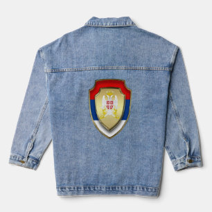 Chaqueta Vaquera Escudo medieval serbio Escudo de Serbia 2